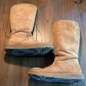 UGG Side Zip Sunset Suede Shearling Boots